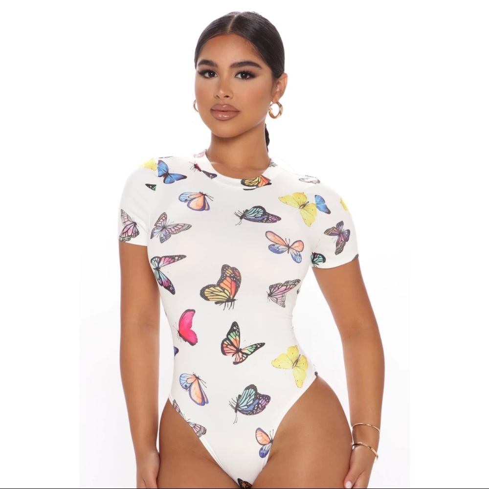 NWT Fashion Nova Butterfly Bodysuit